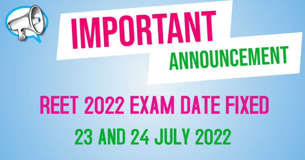 REET 2022 exam date